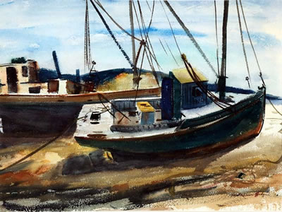 Untitled (beached dragger)