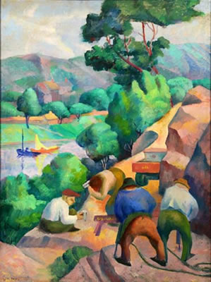WPA Road Builders by William Freed - Auction record, sale price, and art valuation. Compare with similar artists and explore comparable artworks.