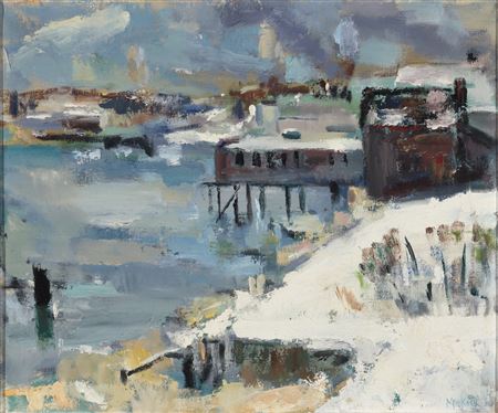 Untitled (Provincetown Harbor scene)