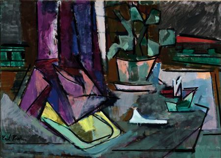 Sample artwork by Karl Knaths (1891 - 1971), known for cubist still life-figure, non-ob, printmaking - View similar artists and auction records