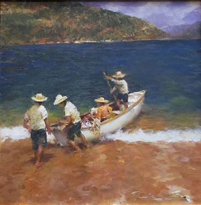 Sample artwork by Ramon Kelley (Born 1939), known for figure-nude, portrait, genre, views - View similar artists and auction records