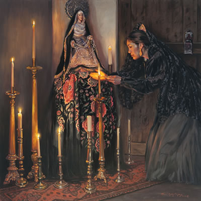 Sample artwork by Terri Moyers (Born 1953), known for western figure-genre, landscape and wildlife painting - View similar artists and auction records