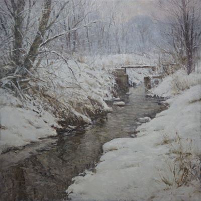 Sample artwork by John Encinias (Born 1949), known for landscape, figure and still life painting - View similar artists and auction records