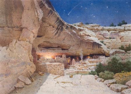 Moonlight and Fire - The Anasazi by Joseph Bohler - Auction record, sale price, and art valuation. Compare with similar artists and explore comparable artworks.