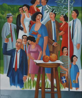 Company of friends by Mikis Phinikaridis - Auction record, sale price, and art valuation. Compare with similar artists and explore comparable artworks.