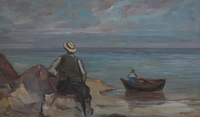 Villager at the seaside