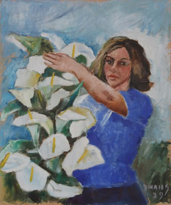 Girl with flowers