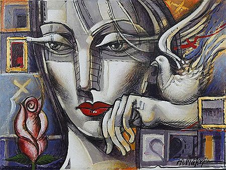 Girl with pigeon