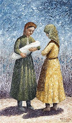 Wishes for the newborn baby by Themistoklis Fotiadis - Auction record, sale price, and art valuation. Compare with similar artists and explore comparable artworks.