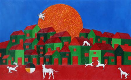 Red roofs by Kornilios Papadimosthenis - Auction record, sale price, and art valuation. Compare with similar artists and explore comparable artworks.