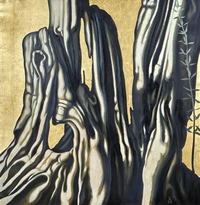 Olive tree trunk