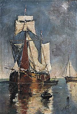 Ships by Lambros Grivas - Auction record, sale price, and art valuation. Compare with similar artists and explore comparable artworks.