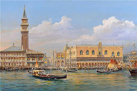 Ansicht von Venedig mit Dogenpalast und Markuskirche vom Canal Grande aus gesehen. 2011 by Hubert Kaplan - Auction record, sale price, and art valuation. Compare with similar artists and explore comparable artworks.