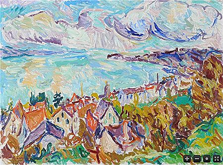 Blick von Oberrieden gegen den Obersee. by Karl Hosch - Auction record, sale price, and art valuation. Compare with similar artists and explore comparable artworks.