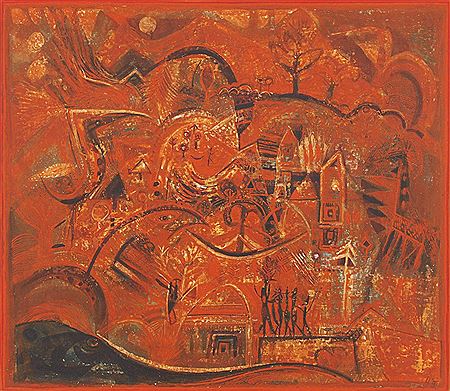 Untitled. Landschaft in Rot
