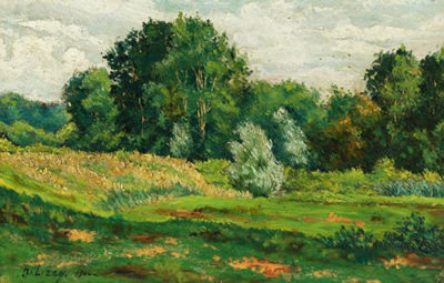 Grassy knoll in front of a forest by Marcel Lizen - Auction record, sale price, and art valuation. Compare with similar artists and explore comparable artworks.
