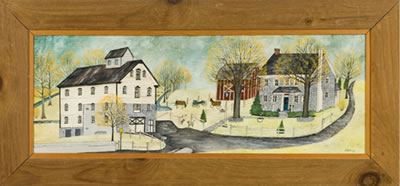 Scene of an Amish farmhouse.