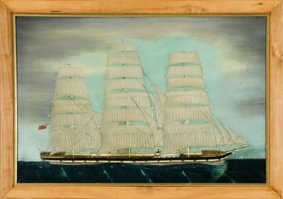 English ship at sea.