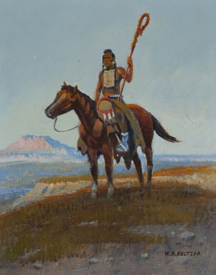 Native American on horseback