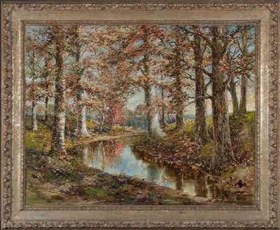 "Oaks, beeches, yellow birch in November" by William Savery Bucklin - Auction record, sale price, and art valuation. Compare with similar artists and explore comparable artworks.