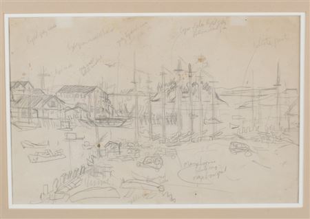 Artist's sketch for a marine scene