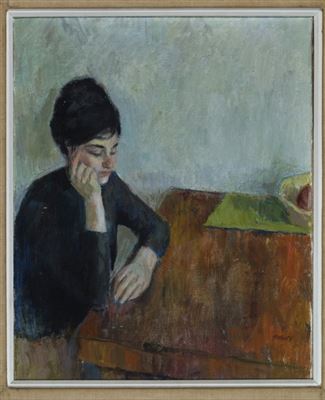 Woman at table