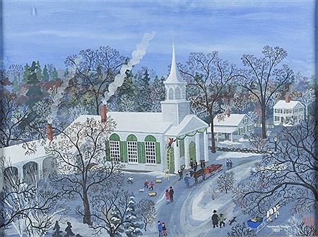 New England winter scene