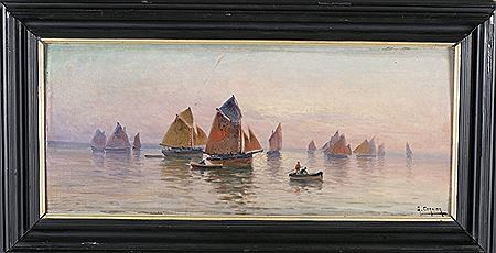 Regatta Scene by Gaston Corbier - Auction record, sale price, and art valuation. Compare with similar artists and explore comparable artworks.
