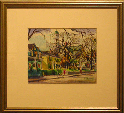 Sample artwork by Prescott M M Jones (1904 - 1981), known for street genre and landscape painting, graphics - View similar artists and auction records