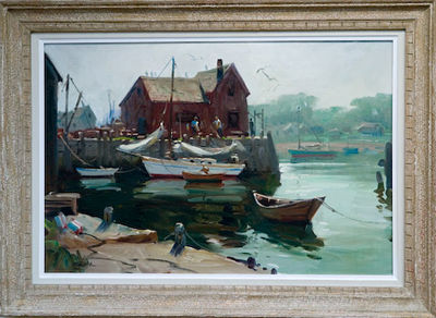 Rockport Harbor by Paul Strisik - Auction record, sale price, and art valuation. Compare with similar artists and explore comparable artworks.