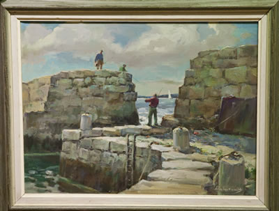 Sample artwork by John Wentworth (1898 - 1955), known for landscape, streetscene, marine - View similar artists and auction records