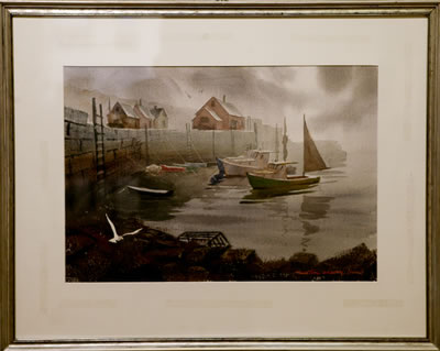 Mist Over Pigeon Cove Harbor by Martin Ahearn - Auction record, sale price, and art valuation. Compare with similar artists and explore comparable artworks.