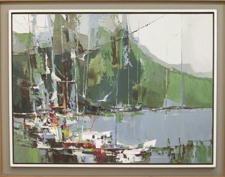 Sample artwork by J Thurston Marshall (1908 - 1982), known for landscape, marine, abstract painting - View similar artists and auction records