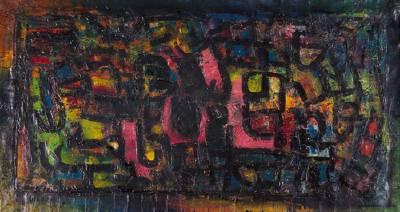 Composition in Red and Black by Ralph Rosenborg - Auction record, sale price, and art valuation. Compare with similar artists and explore comparable artworks.