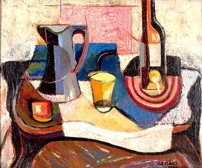 Sample artwork by Lucian Geraci (1923 - 2005), known for genre, portrait, coastal - View similar artists and auction records