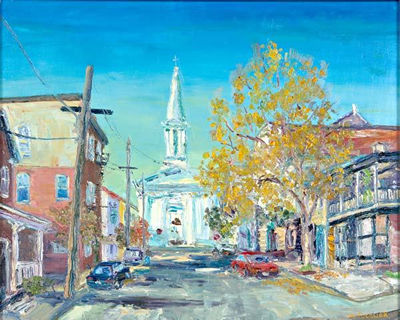 Lambertville Fall by William Jachwak - Auction record, sale price, and art valuation. Compare with similar artists and explore comparable artworks.