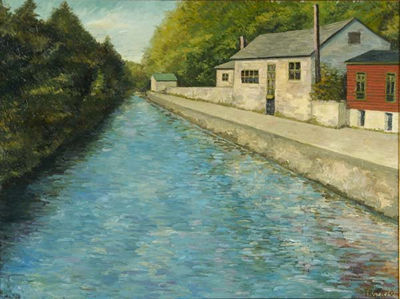 View Of The Canal, Lambertville by Michael Trovato - Auction record, sale price, and art valuation. Compare with similar artists and explore comparable artworks.