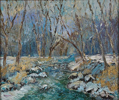 Creek near Motts by Don Kaiser - Auction record, sale price, and art valuation. Compare with similar artists and explore comparable artworks.