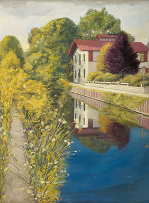 REFLECTIONS ALONG THE CANAL, LAMBERTVILLE, NJ