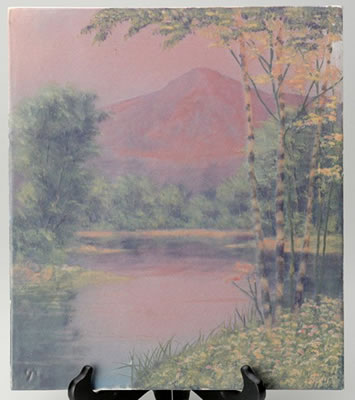 Depicting a mountain lake scene with birch trees by Edward Hurley - Auction record, sale price, and art valuation. Compare with similar artists and explore comparable artworks.
