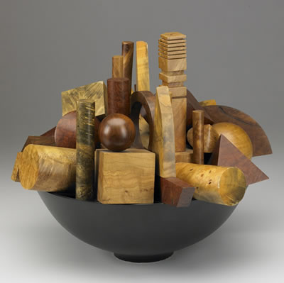 Sample artwork by Hap Sakwa (Born 1950), known for sculpture and commercial photography using polychrome woods and found objects - View similar artists and auction records