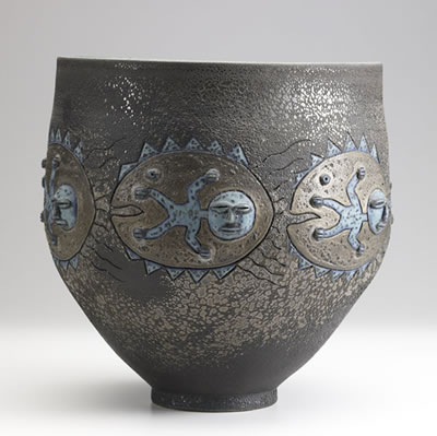 Vase with abstracted figures
