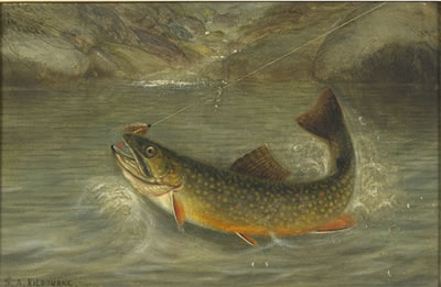 Fly-fishing scene, 1874