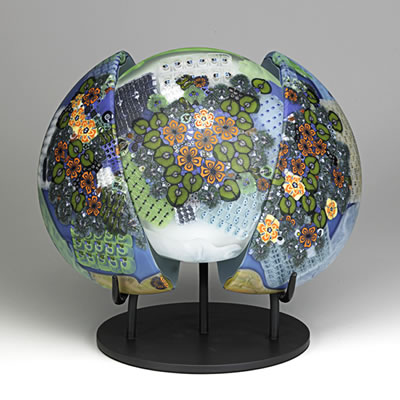 Floral Core glass sculpture with murrines by Richard Ritter - Auction record, sale price, and art valuation. Compare with similar artists and explore comparable artworks.