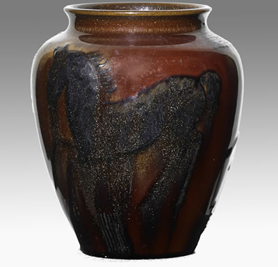 Decorated Coromandel vase with horses and rider by Wilhelmine Willie Rehm - Auction record, sale price, and art valuation. Compare with similar artists and explore comparable artworks.