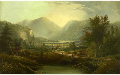 View of the Hudson River looking toward the Catskill Mountains by Peter Hanson - Auction record, sale price, and art valuation. Compare with similar artists and explore comparable artworks.