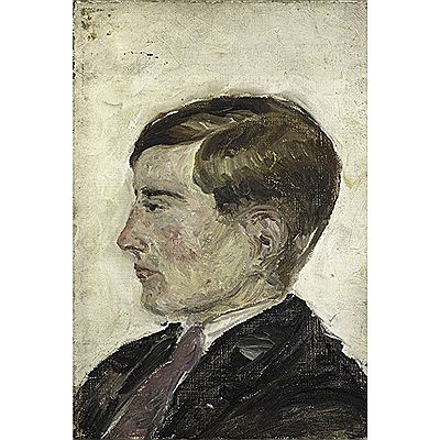 Portrait of Mikhail Fyodorovich Larionov: Self-portrait