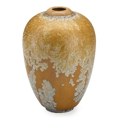 Porcelain vase with crystalline glaze
