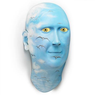 Massive wall-mounted ceramic head sculpture painted with birds in flight, 1994-5 by John Woodward - Auction record, sale price, and art valuation. Compare with similar artists and explore comparable artworks.