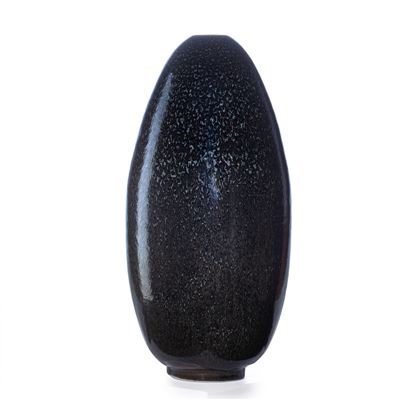 Tall porcelain egg shape vase